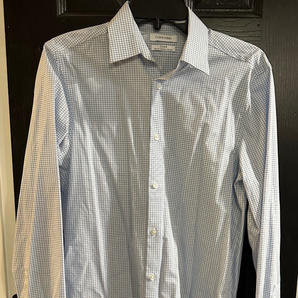 Calvin Klein Steel+ Slim Fit Long Sleeve Button Down. Size S.